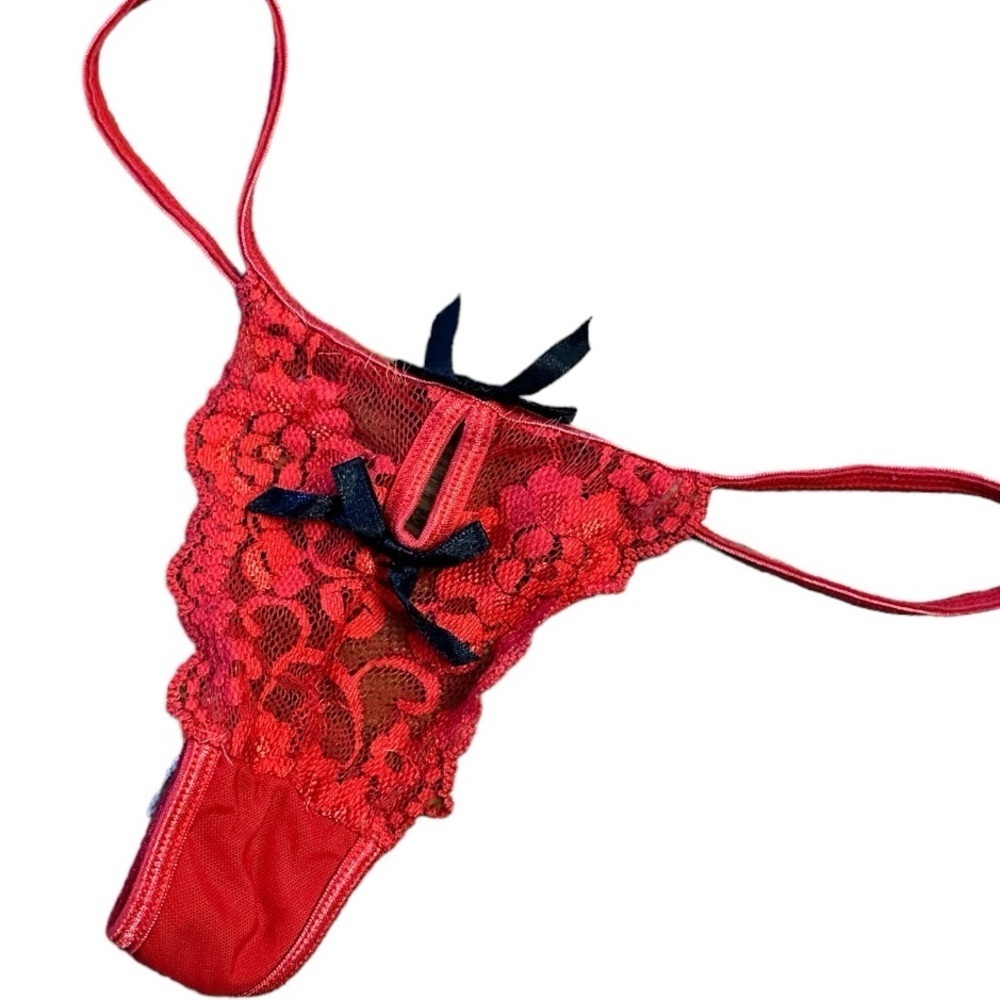 Vintage Red Thong‎ Panties